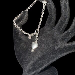 Tiffany & Co. Silver Heart Charm Bracelet